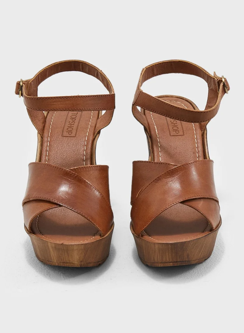 TOPSHOP Whisk X Strap Wedge