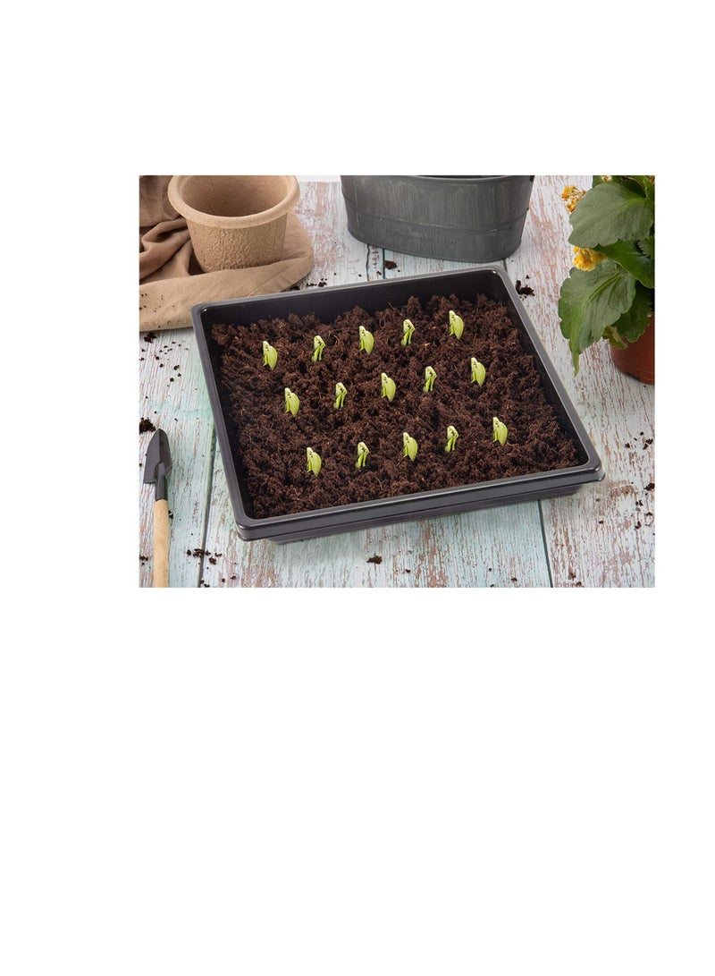 Generic Plant Germination Trays -10 Pcs 10.6*10.6" No Drain Holes Seed Growing Trays, Thickened Garden Plant Seed Starter, Indoor Greenhouse Seedling Growing Propagation Trays for Microgreens, Wheatgrass  - Image 2