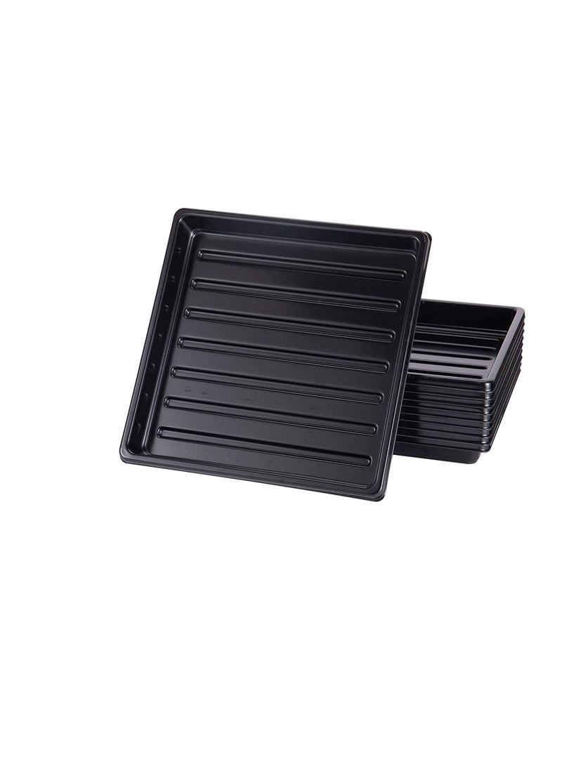Generic Plant Germination Trays -10 Pcs 10.6*10.6" No Drain Holes Seed Growing Trays, Thickened Garden Plant Seed Starter, Indoor Greenhouse Seedling Growing Propagation Trays for Microgreens, Wheatgrass  - Image 1