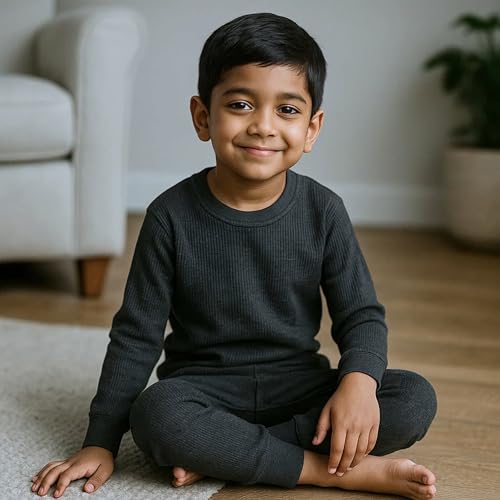 The Boo Boo Club Kids Winterwear Thermal Set, Full Sleeves (Pack of 3) Body Warmer, Top and Pyjama Set Combo for Boys and Girls | Suitable for Heavy Winters - Image 2