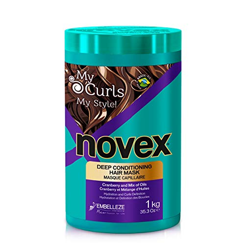 Novex My Curls Deep Conditioning Hair Mask Cream (35.2oz) Moisturizing Treatment Defines Curls, Controls Volume, Reduces Frizz, Adds Softness, for All Curly Hair Types - Image 1