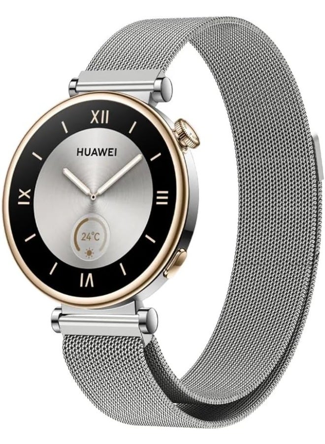 Next Store 18mm Stainless Steel Magnetic Metal Smart Watch Band | Compatible with Huawei Watch gt4 41mm & gt5 41mm & gt6 41mm Stylish Adjustable Replacement Strap Durable Comfortable - Image 1