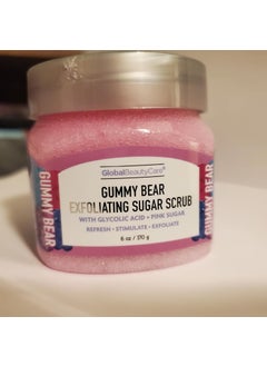Global Beauty Care Gummy Bear Exfoliating Sugar Scrub with Glycolic Acid  Pink Sugar Gummy Bear 6 Ounce Pack of 1