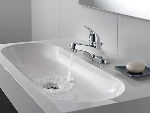 Peerless Centerset Bathroom Faucet Chrome, Bathroom Sink Faucet, Single Handle, Drain Assembly, Chrome P136LF - Image 2