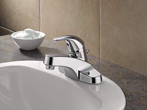 Peerless Centerset Bathroom Faucet Chrome, Bathroom Sink Faucet, Single Handle, Drain Assembly, Chrome P136LF - Image 5