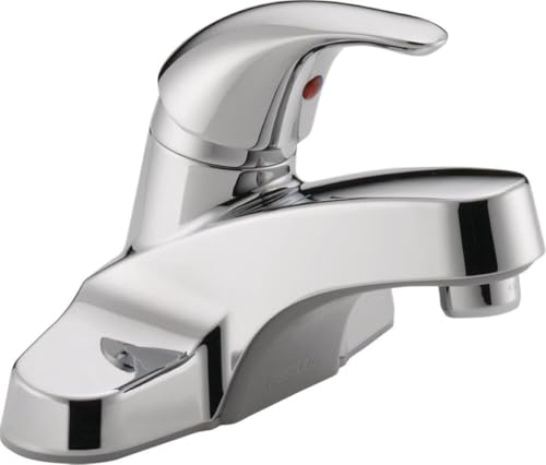 Peerless Centerset Bathroom Faucet Chrome, Bathroom Sink Faucet, Single Handle, Drain Assembly, Chrome P136LF - Image 1