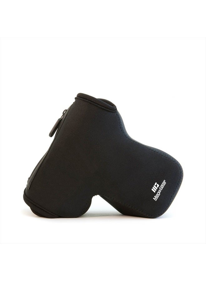 MegaGear MG088 Nikon D3500, D3300, D3400, D5100, D5200, D5300, D5500, D5600 (18-55 mm) Ultra Light Neoprene Camera Case, Black insade Yellow, PU Leather - Image 1