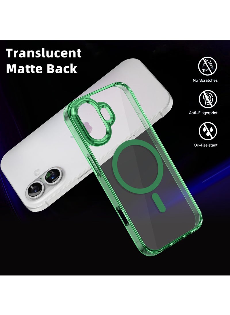 ICARLUS - For Apple iPhone 16 Case Compatible with MagSafe TPU+PC Anti-Scratch Cover - Green - Image 1