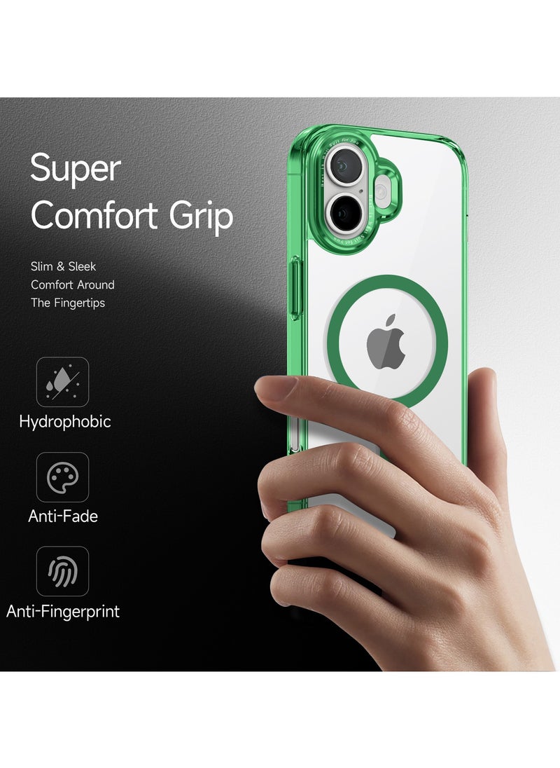 ICARLUS - For Apple iPhone 16 Case Compatible with MagSafe TPU+PC Anti-Scratch Cover - Green - Image 1
