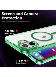 ICARLUS For Apple iPhone 16 Case Compatible with MagSafe TPU+PC Anti-Scratch Cover - Green  - Image 4