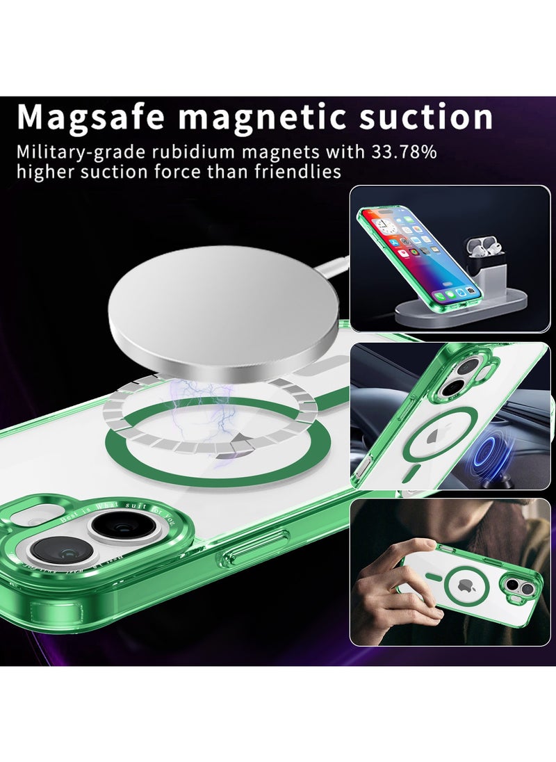 ICARLUS - For Apple iPhone 16 Case Compatible with MagSafe TPU+PC Anti-Scratch Cover - Green - Image 1