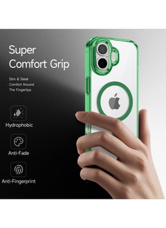 ICARLUS For Apple iPhone 16 Case Compatible with MagSafe TPU+PC Anti-Scratch Cover - Green  - Image 5