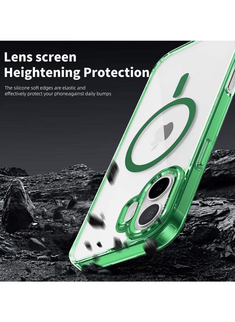 ICARLUS - For Apple iPhone 16 Case Compatible with MagSafe TPU+PC Anti-Scratch Cover - Green - Image 1