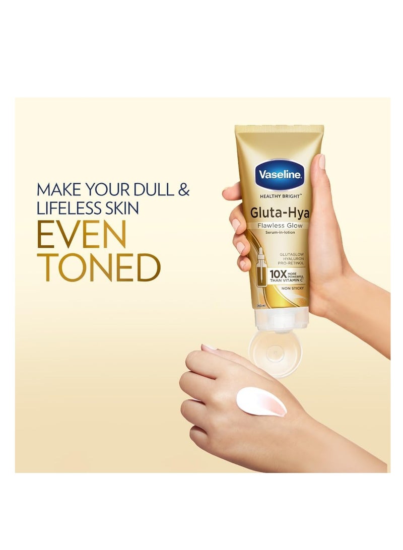 Vaseline Gluta-Hya Flawless Glow, 200ml, Serum-In-Lotion, Boosted With GlutaGlow, for Visibly Brighter Skin from 1st Use - Image 2