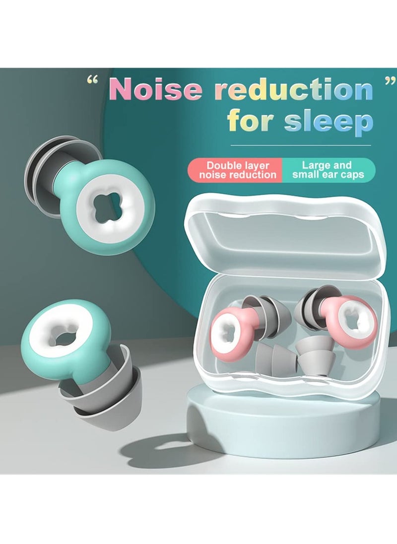 SYOSI, Ear Plugs for Noise Reduction, Super Soft, Reusable Hearing Protection in Flexible Silicone for Sleep, Noise Sensitivity and Flights, 35dB Noise Cancelling