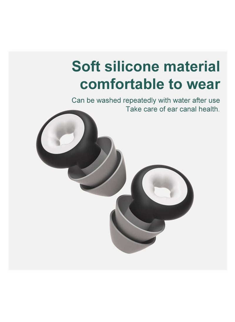 SYOSI, Ear Plugs for Noise Reduction, Super Soft, Reusable Hearing Protection in Flexible Silicone for Sleep, Noise Sensitivity and Flights, 35dB Noise Cancelling