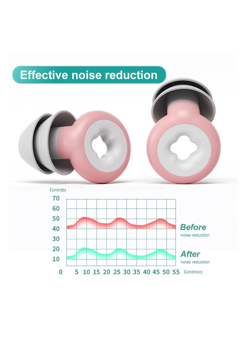 SYOSI, Ear Plugs for Noise Reduction, Super Soft, Reusable Hearing Protection in Flexible Silicone for Sleep, Noise Sensitivity and Flights, 35dB Noise Cancelling