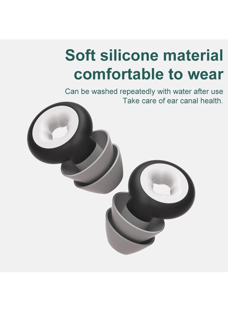 SYOSI, Ear Plugs for Noise Reduction, Super Soft, Reusable Hearing Protection in Flexible Silicone for Sleep, Noise Sensitivity and Flights, 35dB Noise Cancelling