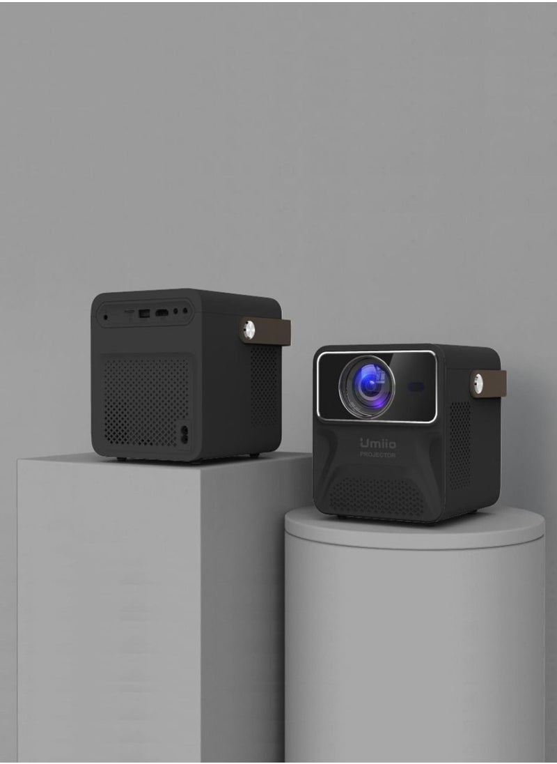 Umiio - Portable Chip Intelligence Projector Support WiFi, Bluetooth HD With 16:09 Aspect Ratio For Home Cinema,Business And Playing Games - Image 1