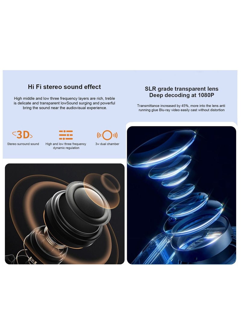 Umiio - Portable Chip Intelligence Projector Support WiFi, Bluetooth HD With 16:09 Aspect Ratio For Home Cinema,Business And Playing Games - Image 1