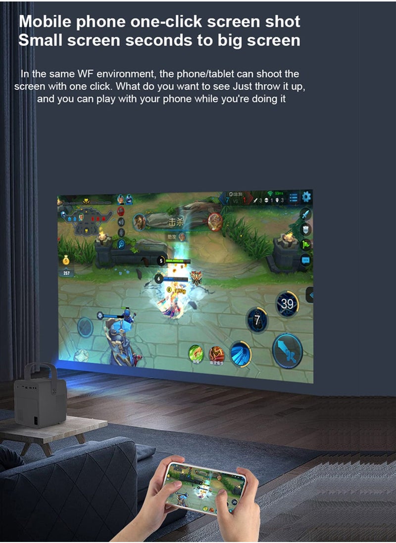 Umiio - Portable Chip Intelligence Projector Support WiFi, Bluetooth HD With 16:09 Aspect Ratio For Home Cinema,Business And Playing Games - Image 1