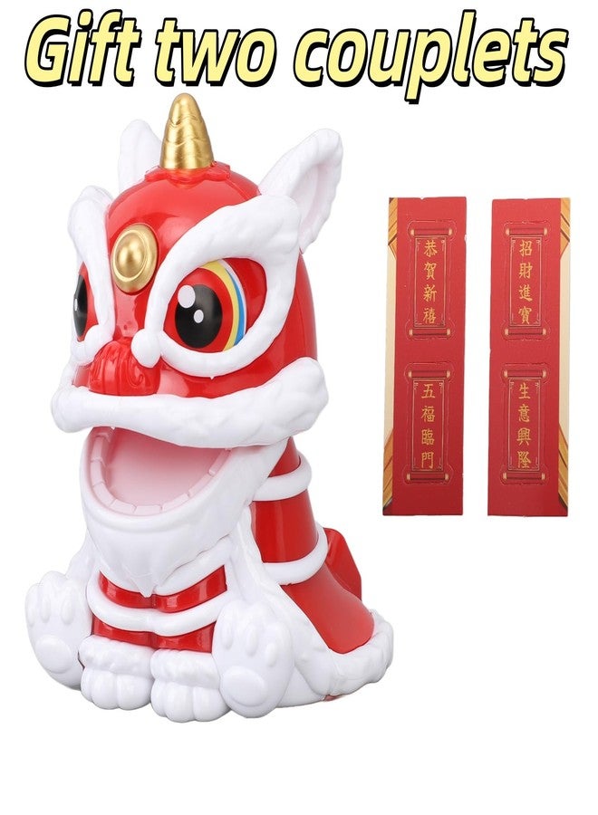 Jerliflyer Solar Powered Dancing Lion Ornament,Chinese New Year Lucky Dancing Lion Toy for Home Decoration and Car Interior Accessories(Red) - Image 3