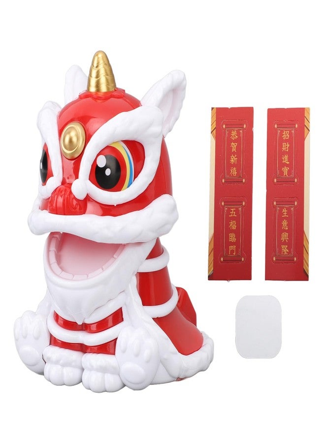 Jerliflyer Solar Powered Dancing Lion Ornament,Chinese New Year Lucky Dancing Lion Toy for Home Decoration and Car Interior Accessories(Red) - Image 1