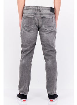 CROSSHATCH Men Slim Fit Washed Stretchable Jeans, Grey  - Image 3