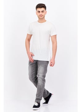 CROSSHATCH Men Slim Fit Washed Stretchable Jeans, Grey  - Image 4