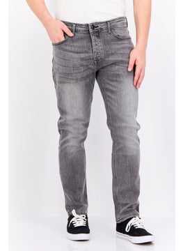 CROSSHATCH Men Slim Fit Washed Stretchable Jeans, Grey  - Image 1