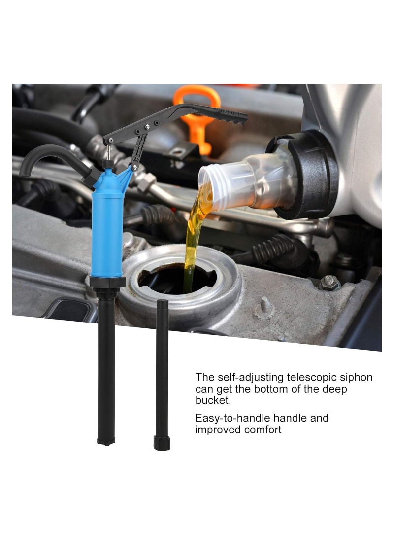 Generic Lever Pump Lever Action Barrel Drum Pump with Non-Slip Handle Telescopic Hand Diesel Oil Transfer Extractor with Removable Nozzle for Kerosene Gear Oil Engine Oil 55 Gallon Drum Tank - Image 4
