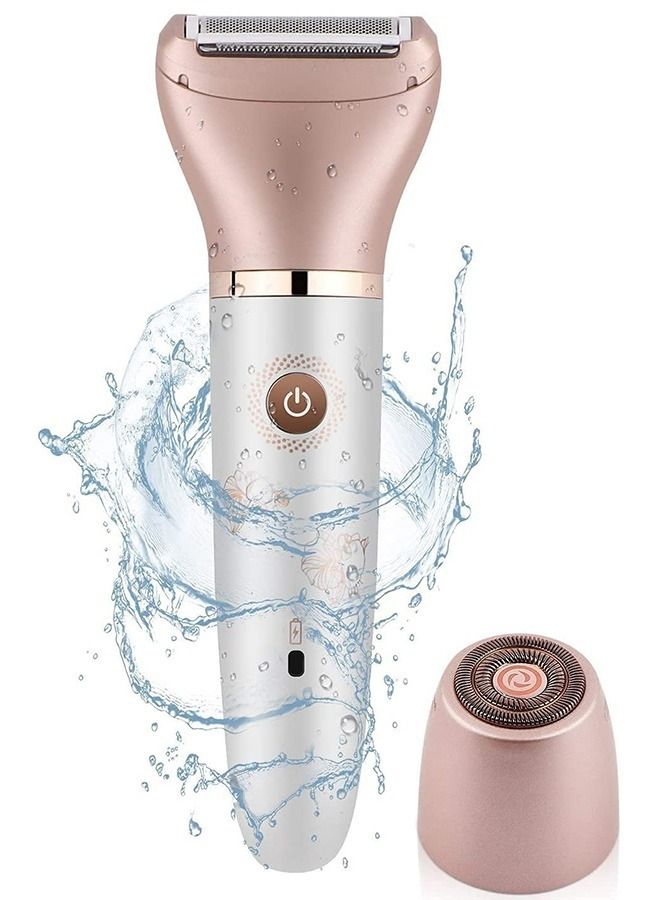 Generic Electric Razor for Women Painless 2 In 1 Ladies Shaver Face Leg and Underarm Epilator Rechargeable Wet and Dry Cordless Ladies Shaver - Image 1