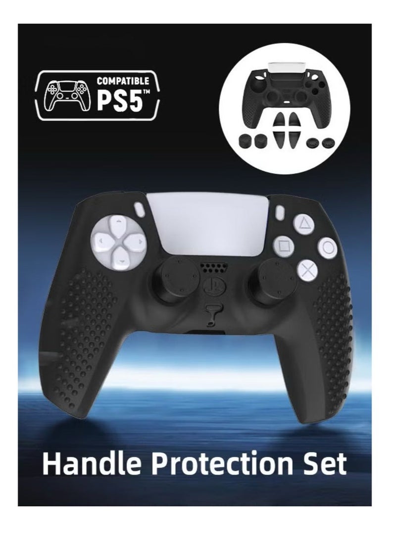 يوكا غطاء وحدة تحكم PS5، غلاف حماية لوحدة التحكم في Playstation 5، جلد وحدة التحكم PS5 لوحدة التحكم اللاسلكية Playstation 5 DualSense مع 4 أغطية قبضة الإبهام + ممتد زناد L2 R2 - Image 1