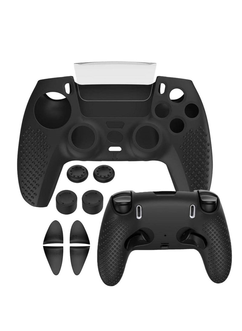 يوكا غطاء وحدة تحكم PS5، غلاف حماية لوحدة التحكم في Playstation 5، جلد وحدة التحكم PS5 لوحدة التحكم اللاسلكية Playstation 5 DualSense مع 4 أغطية قبضة الإبهام + ممتد زناد L2 R2 - Image 2