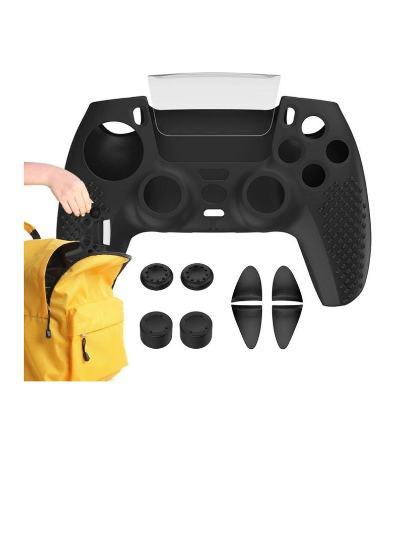 يوكا غطاء وحدة تحكم PS5، غلاف حماية لوحدة التحكم في Playstation 5، جلد وحدة التحكم PS5 لوحدة التحكم اللاسلكية Playstation 5 DualSense مع 4 أغطية قبضة الإبهام + ممتد زناد L2 R2 - Image 5