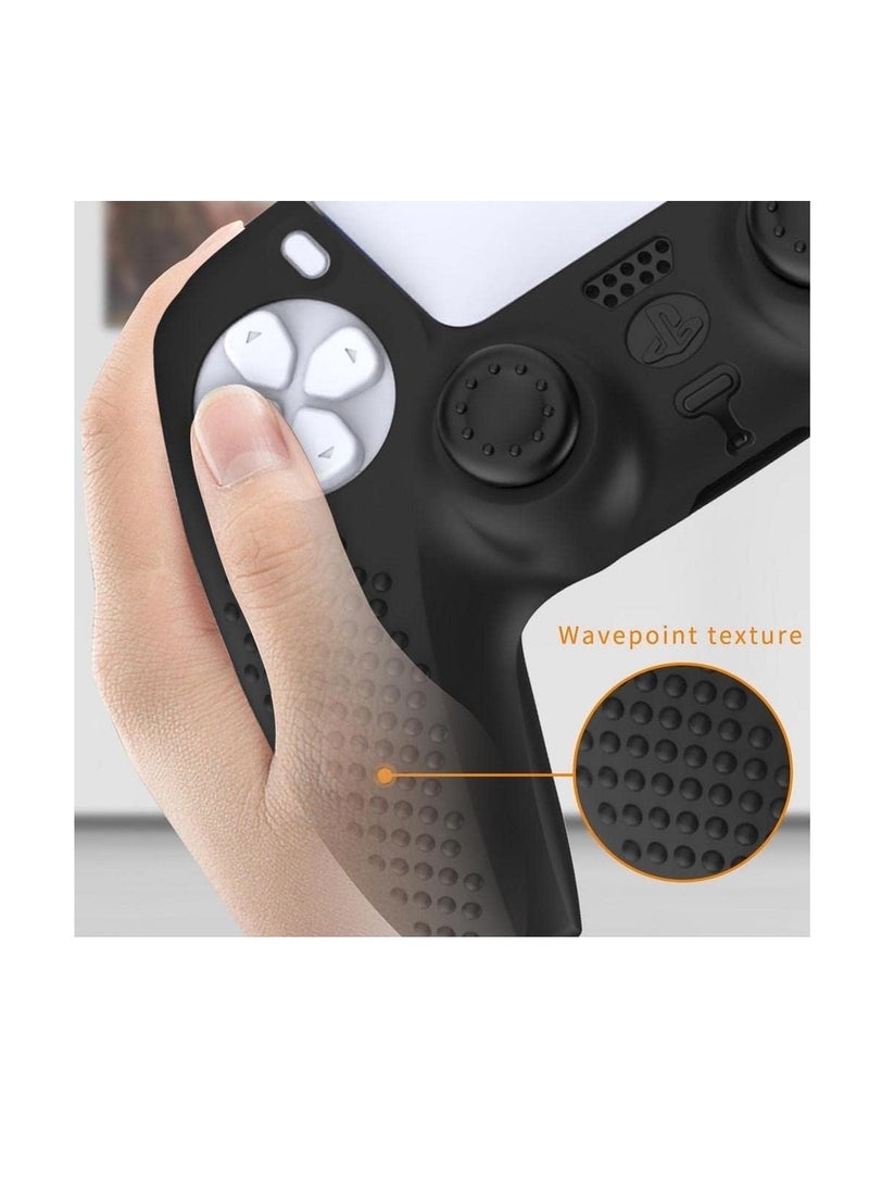 يوكا غطاء وحدة تحكم PS5، غلاف حماية لوحدة التحكم في Playstation 5، جلد وحدة التحكم PS5 لوحدة التحكم اللاسلكية Playstation 5 DualSense مع 4 أغطية قبضة الإبهام + ممتد زناد L2 R2 - Image 4