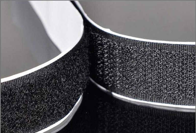 OBTANIM 1.5 Inch Wide Adhesive Black Hook and Loop Tape, 5.4 Yards Heavy Duty Sticky Back Fastener (Black) - Image 3