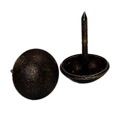 Decotacks Upholstery Tacks, Heavy Duty Furniture Nails 7/16" - 100 Pcs [ Dark Antique Brass Finish] DX0511DAB - Image 1