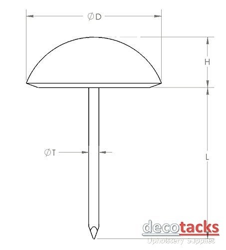 Decotacks Upholstery Tacks, Heavy Duty Furniture Nails 7/16" - 100 Pcs [ Dark Antique Brass Finish] DX0511DAB - Image 4