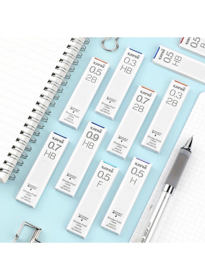 Uni Mitsubishi () Ul-s Black Mechanical Pencil Lead Smudge Proof Automatic Pencil Lead Multiple Sizes Student-friendly Break-resistant Lead 0.9mm Hb 36pcs Pack - Image 1