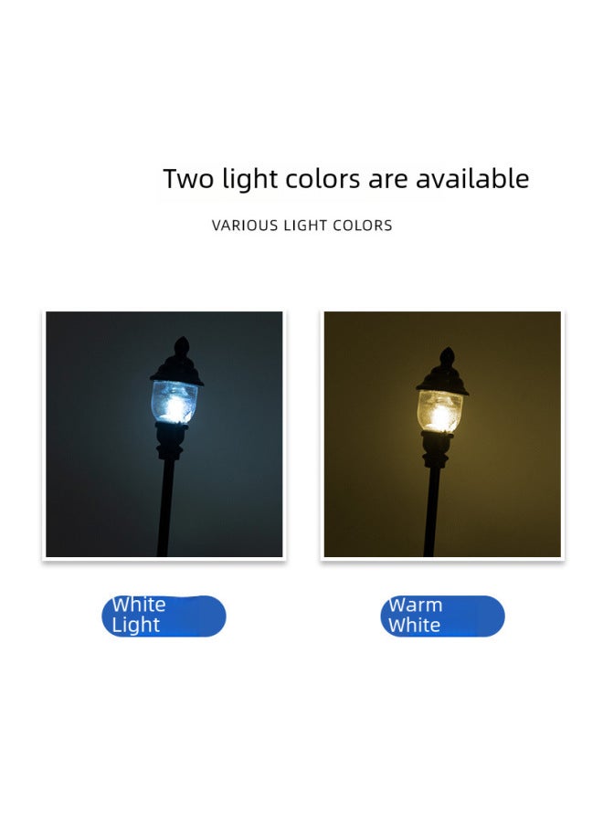 Architectural Sandbox Model Landscape Ornaments Diy Material Accessories Miniature Courtyard Lamp No.1 Building Model Toy-Color:J Green (scale 1:100)  - Image 4