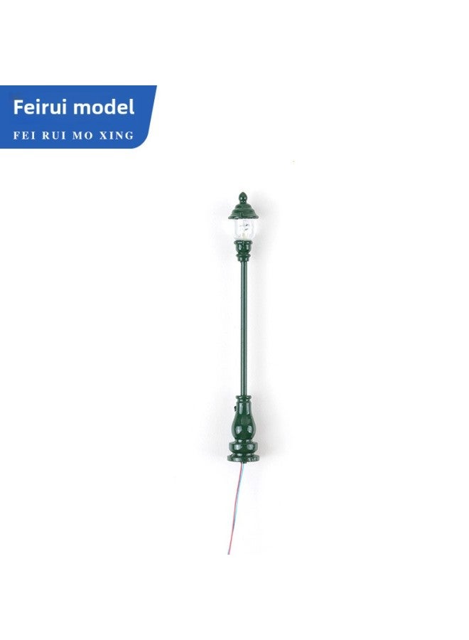 Architectural Sandbox Model Landscape Ornaments Diy Material Accessories Miniature Courtyard Lamp No.1 Building Model Toy-Color:J Green (scale 1:100)  - Image 1