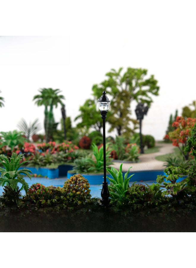 Architectural Sandbox Model Landscape Ornaments Diy Material Accessories Miniature Courtyard Lamp No.1 Building Model Toy-Color:J Green (scale 1:100)  - Image 2