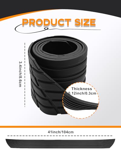 LTDCVTR Car Rear Bumper Protector, 41" x 3.4" Universal Anti-Scratch Rear Bumper Guard for Cars/SUV, Black Heavy Duty Rubber Back Bumper Protector Trunk Automotive Exterior Accessories - Image 4