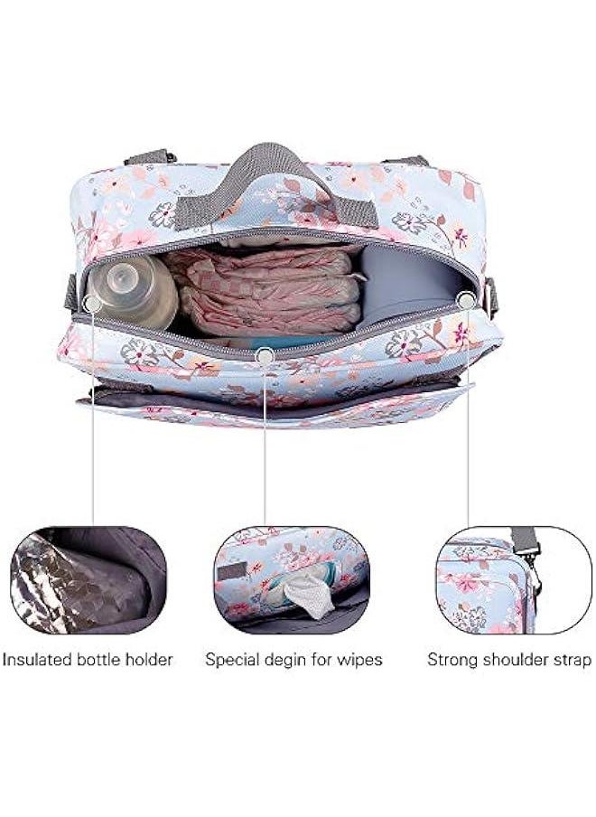 Gonice - Baby Diaper Caddy for Outdoor - Tote Baby Stroller Bag Nursery Storage Bin for Diapers, Wipes & Toys (Pink) - Image 1