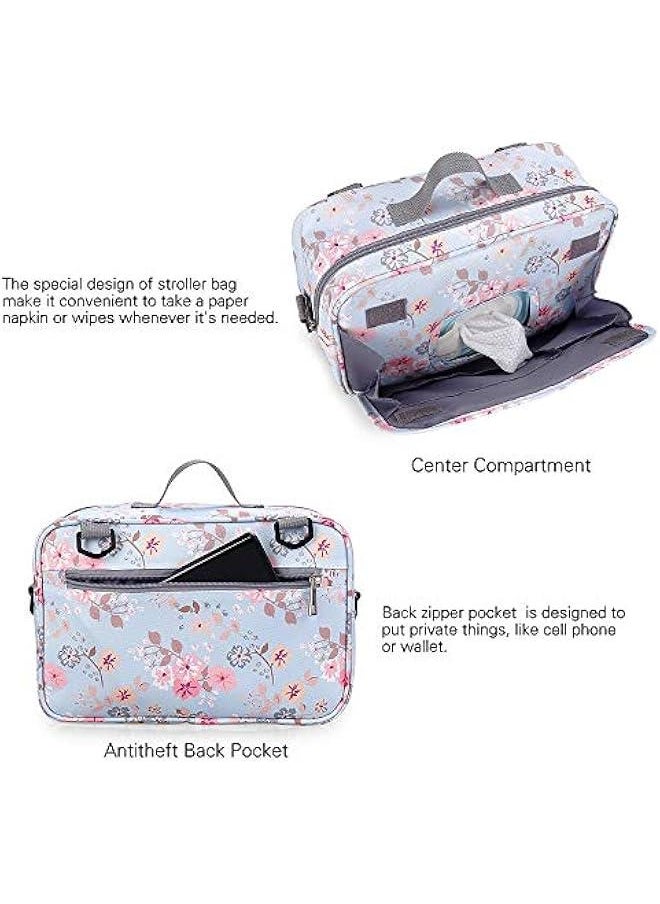 Gonice - Baby Diaper Caddy for Outdoor - Tote Baby Stroller Bag Nursery Storage Bin for Diapers, Wipes & Toys (Pink) - Image 1