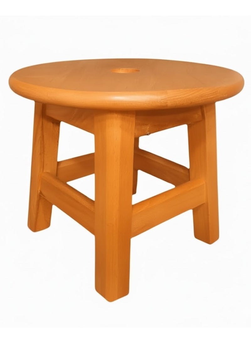 Small Wood Chair a seat 30 cm suitable for kitchen bathroom and balcony - Orange color