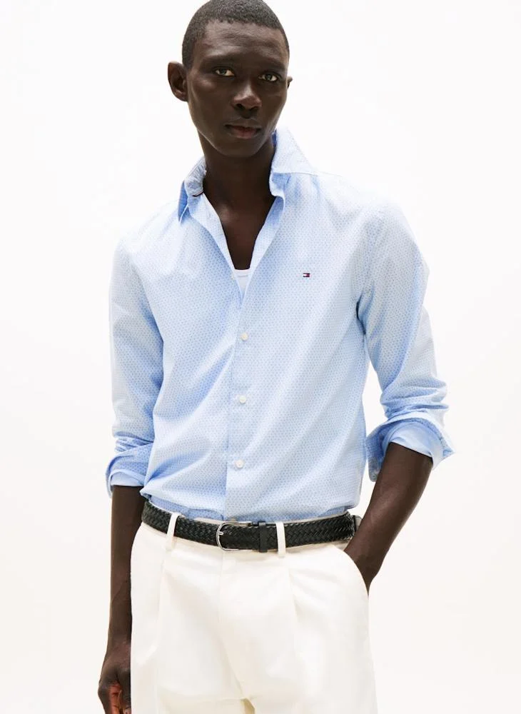 تومي هيلفيغر قميص بوبلين بقصة عادية