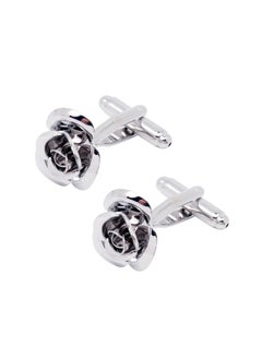 Rose Flower Cufflinks And Tie Pin Set Regular Necktie Tie Clip Tie Bar Men Cufflinks For Wedding Business Shirt Tie (Silver Cufflinks Tie Pin Set) - pzsku/Z07BE1D92B6B8854B4686Z/45/_/1735816887/c73d1f02-4949-4e4d-bca9-7d0837dc4143