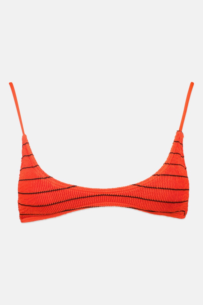 Billabong بلوزة بيكيني ناعمة مبطنة مخططة للنساء، رورال - Image 1